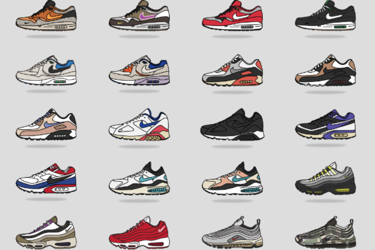 All Air Max Models (16 Types) Nike Air Max History Timeline â Flip Supply