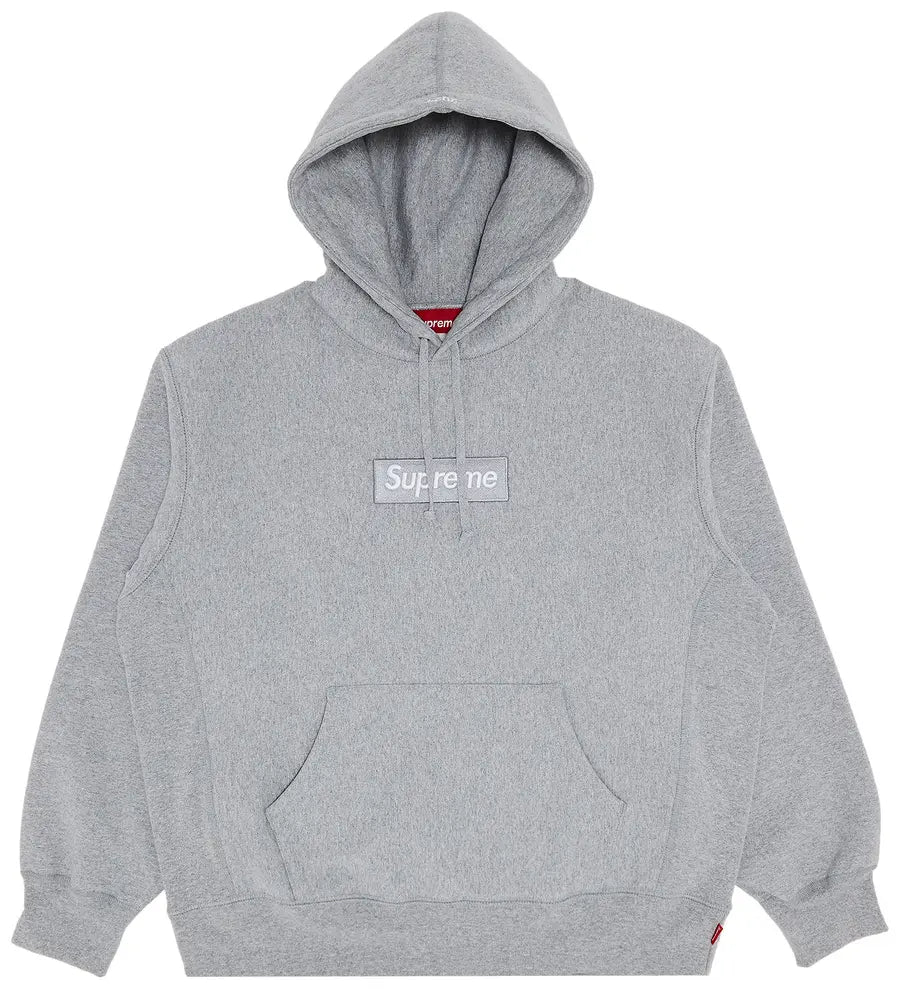 Supreme Hoodie Box Logo Heather Grey (FW24) - Main Image