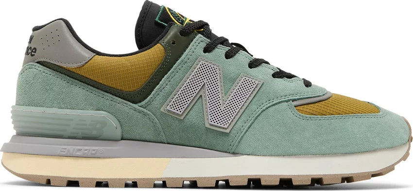 New balance ml574 green yellow best sale