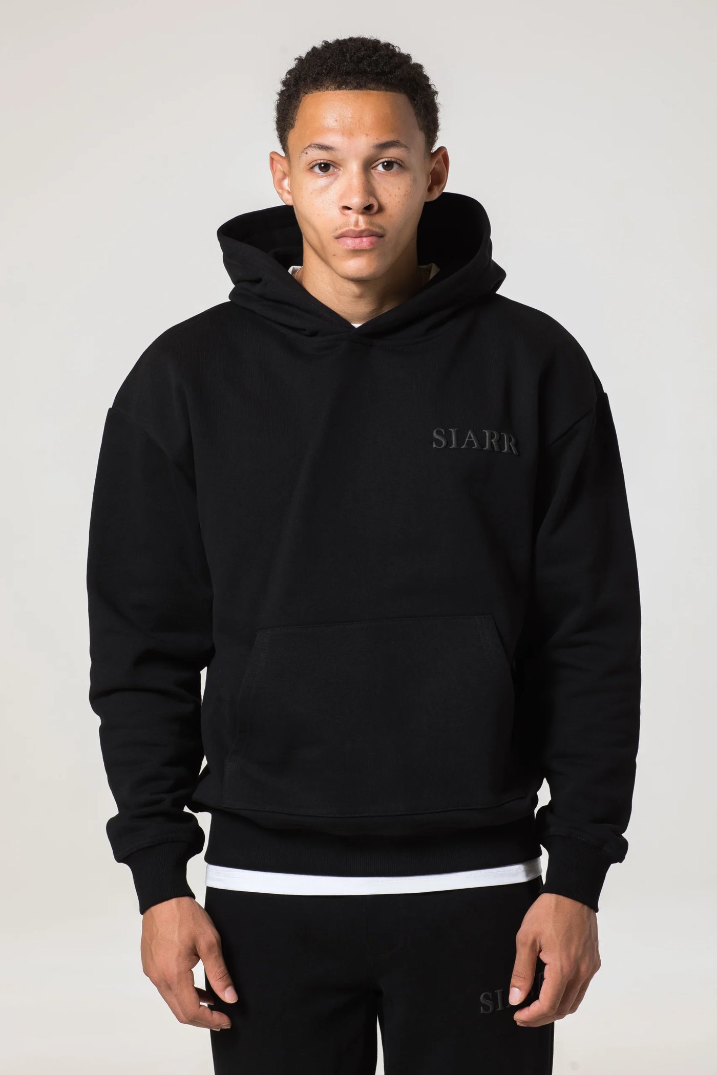 SIARR Puff Hoodie Black