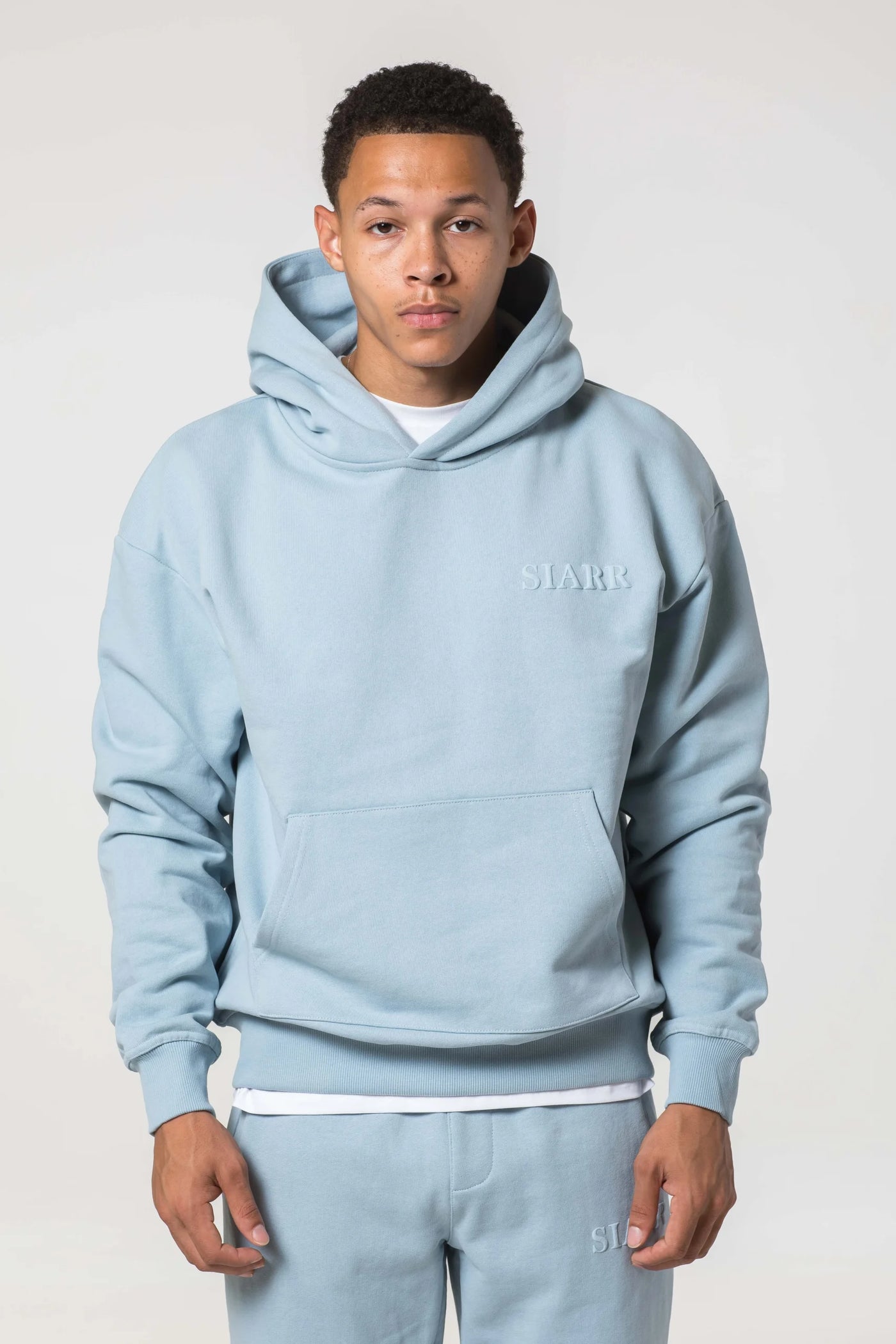 SIARR Puff Hoodie Baby Blue