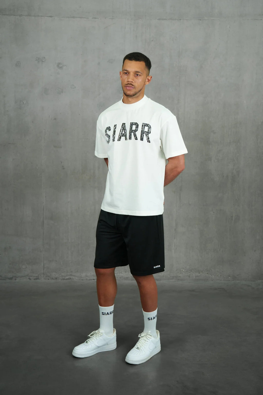 SIARR Scribble T Shirt White Black