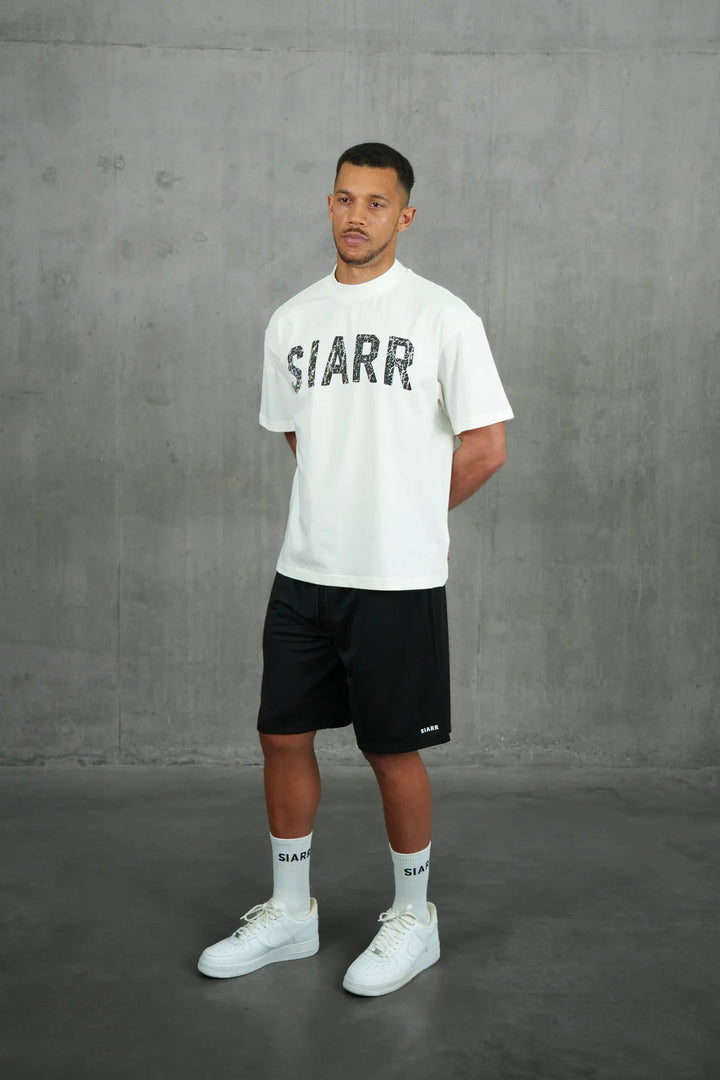 SIARR Scribble T Shirt White Black