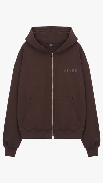 SIARR Zip Hoodie Brown