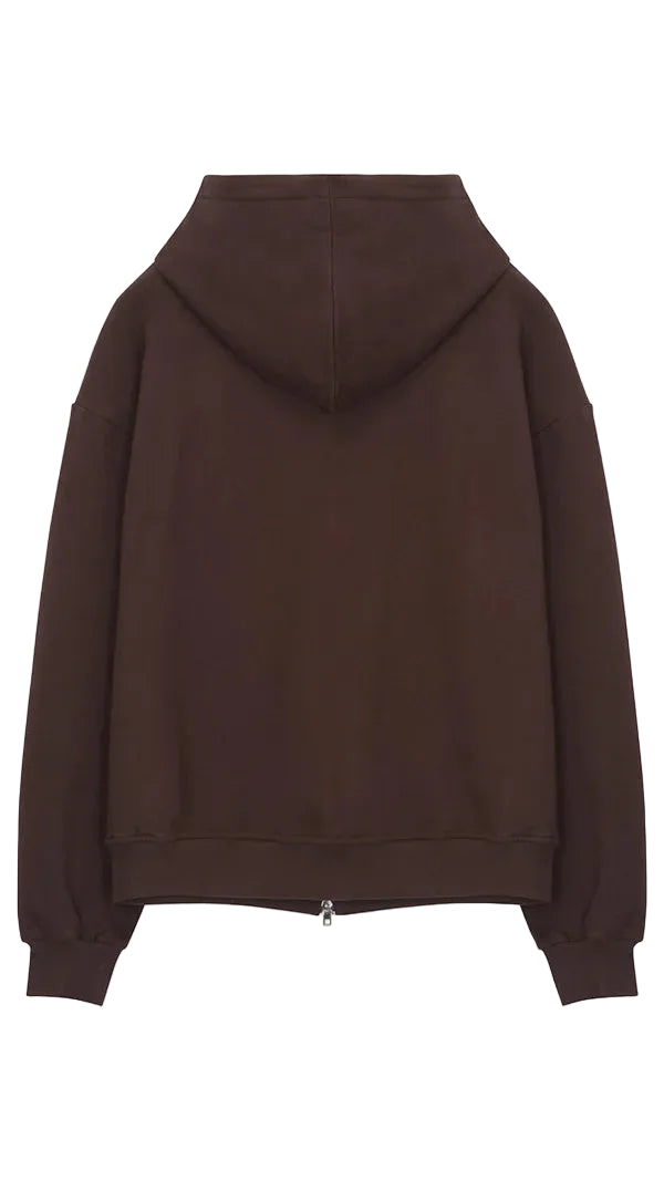 SIARR Zip Hoodie Brown