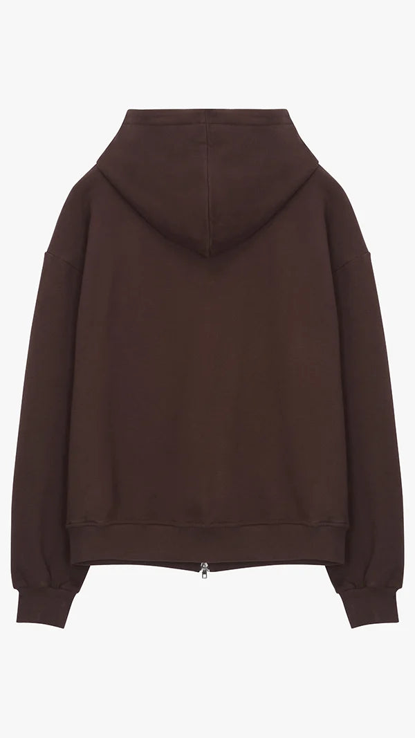 SIARR Zip Hoodie Brown