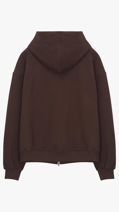 SIARR Zip Hoodie Brown