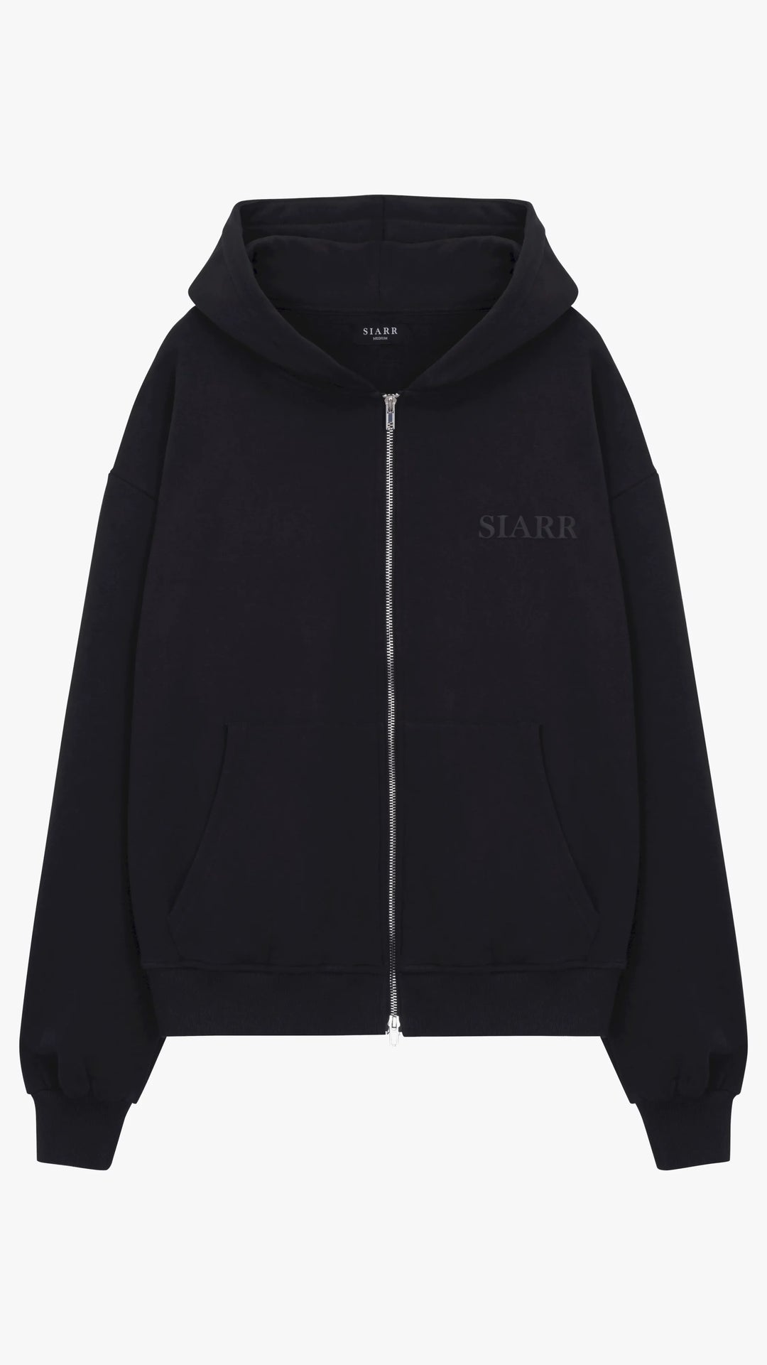 SIARR Zip Hoodie Black