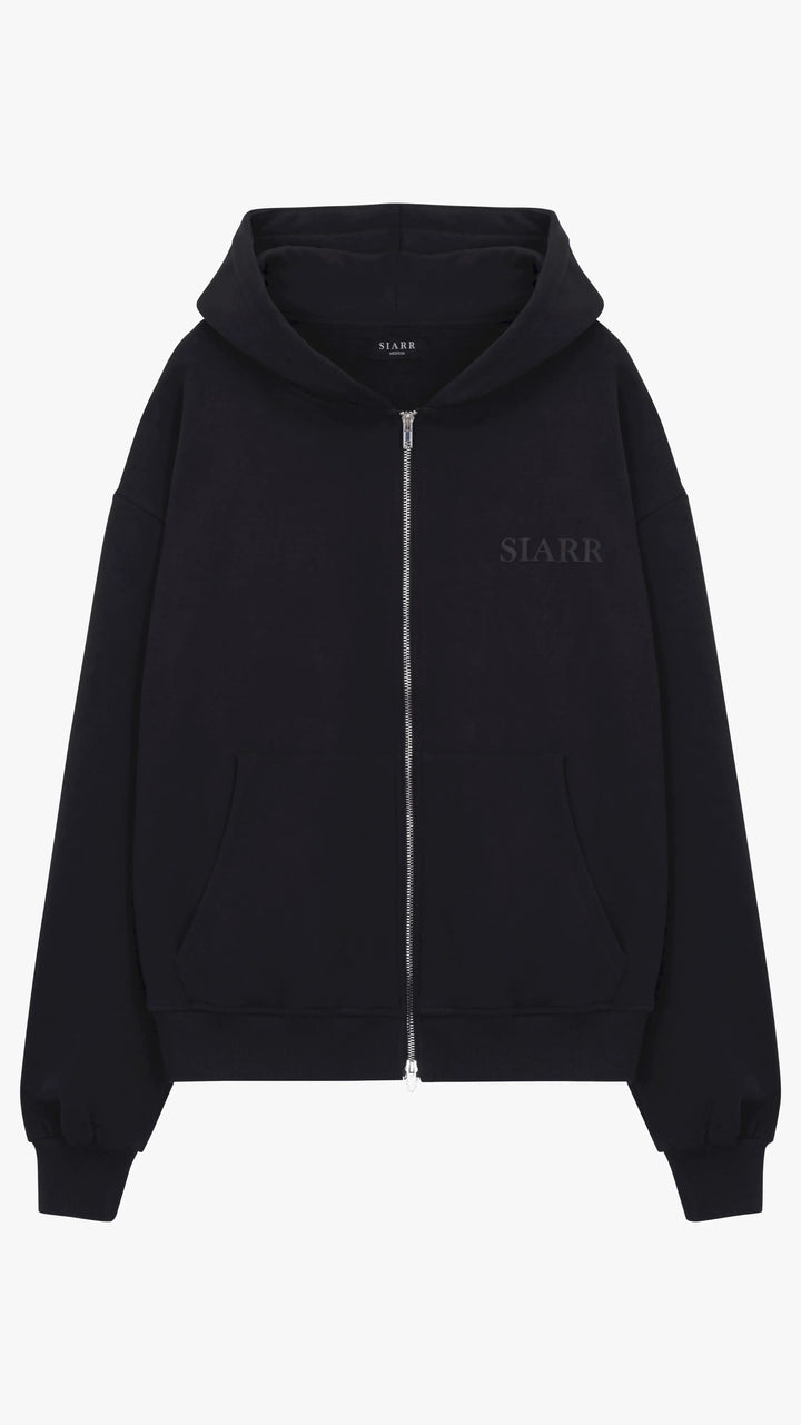 SIARR Zip Hoodie Black