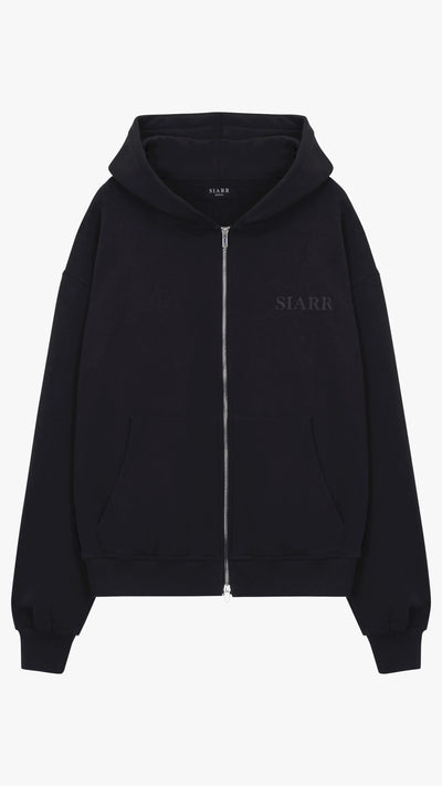 SIARR Zip Hoodie Black