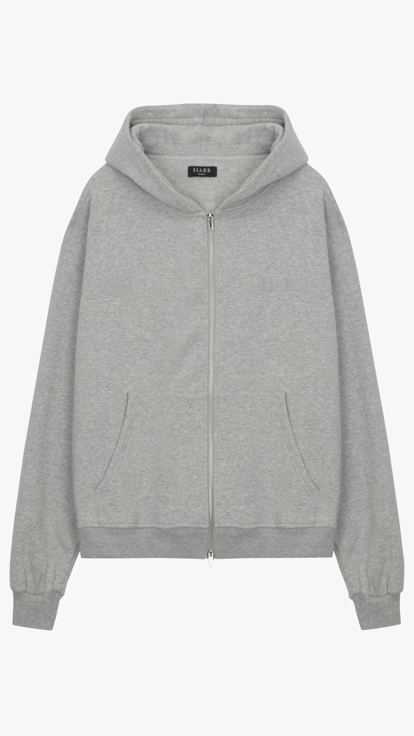 SIARR Zip Hoodie Light Grey