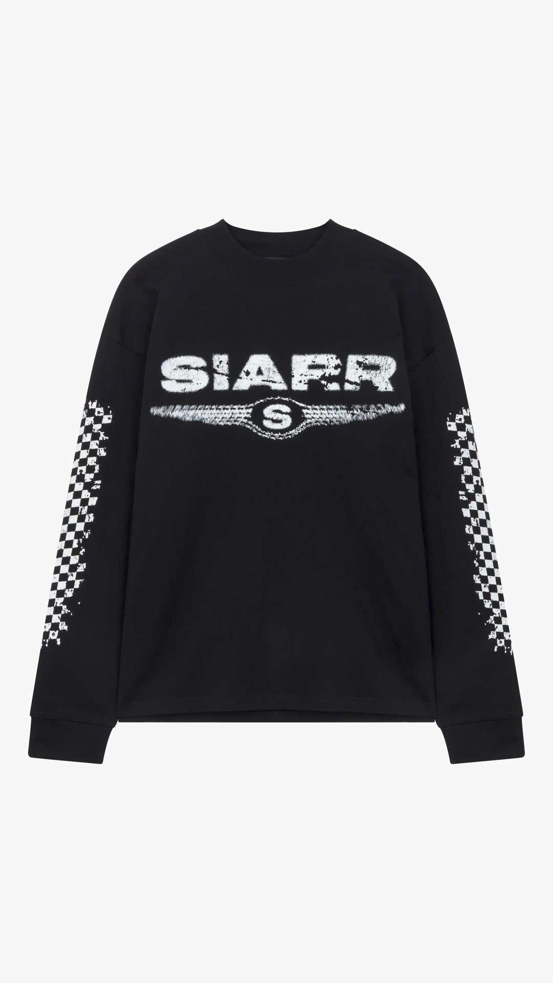 SIARR Chequered Long Sleeve T Shirt Black