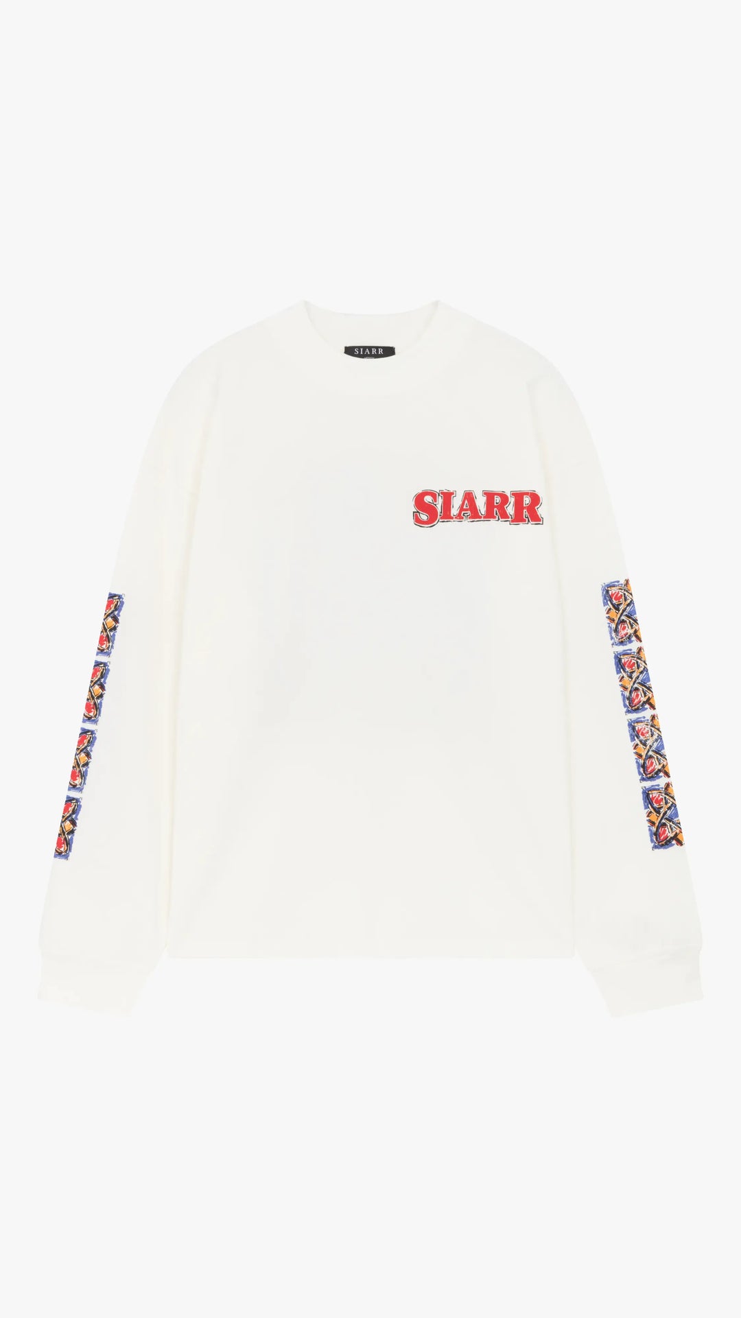 SIARR Floral Long Sleeve T Shirt Off White