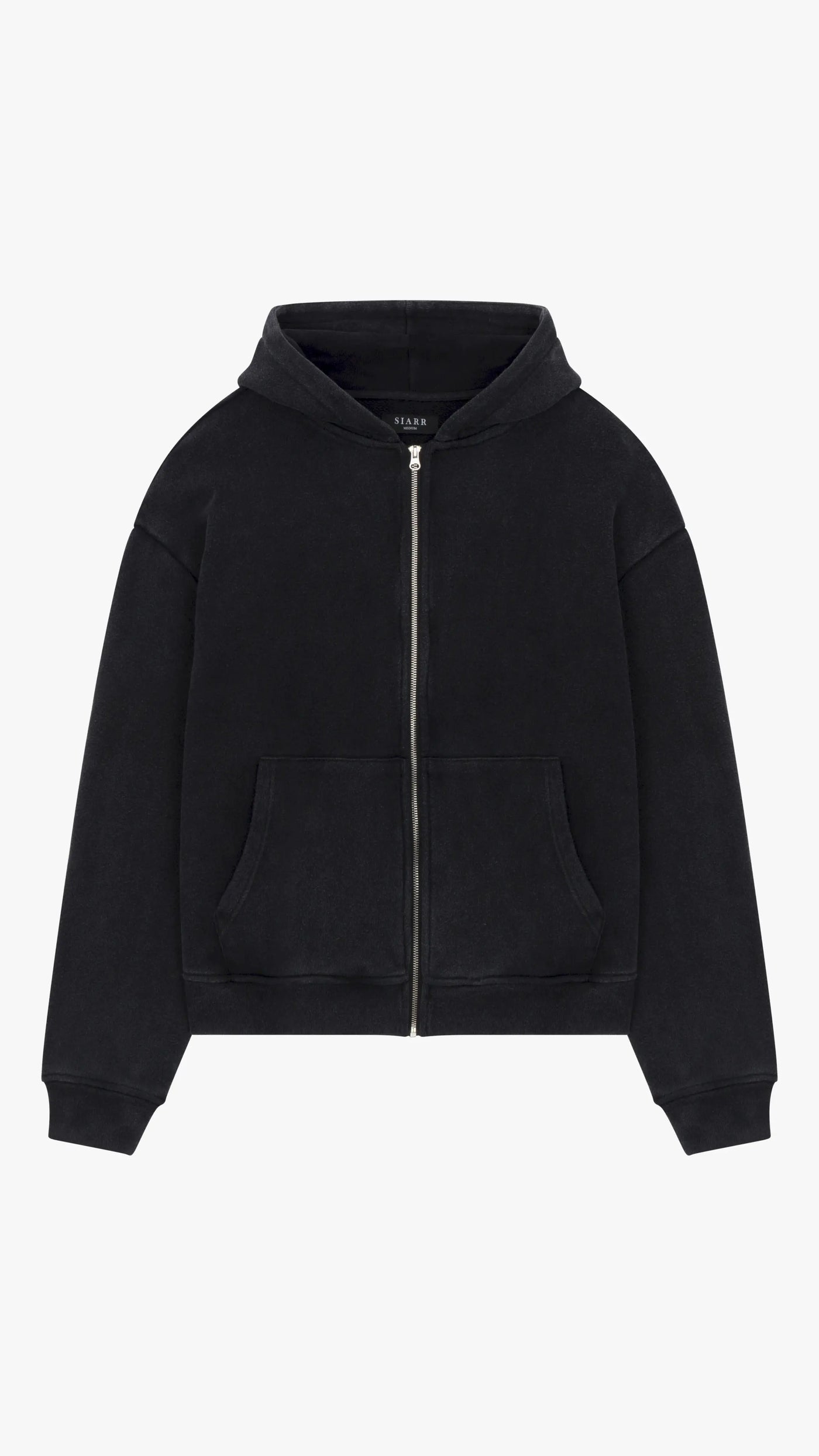 SIARR Washed Zip Through Hoodie Washed Back