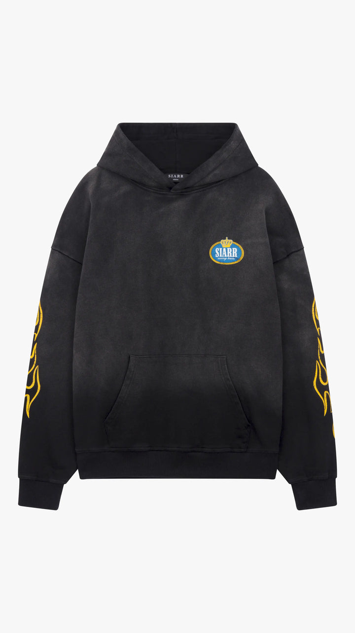 SIARR Crown Hoodie Washed Black