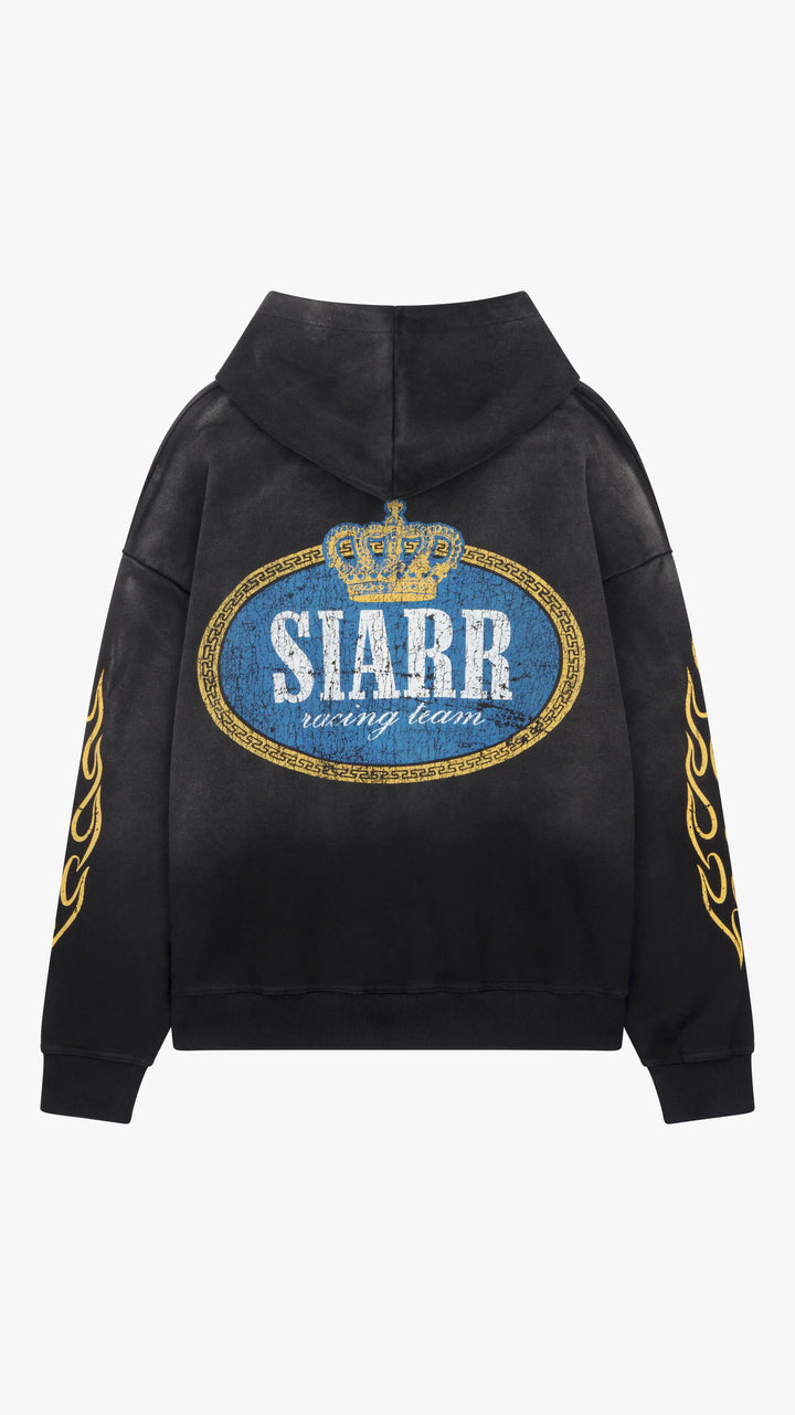 SIARR Crown Hoodie Washed Black