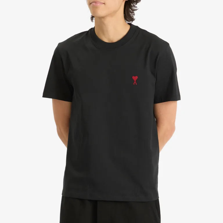Ami Paris T Shirt Ami De Coeur Black