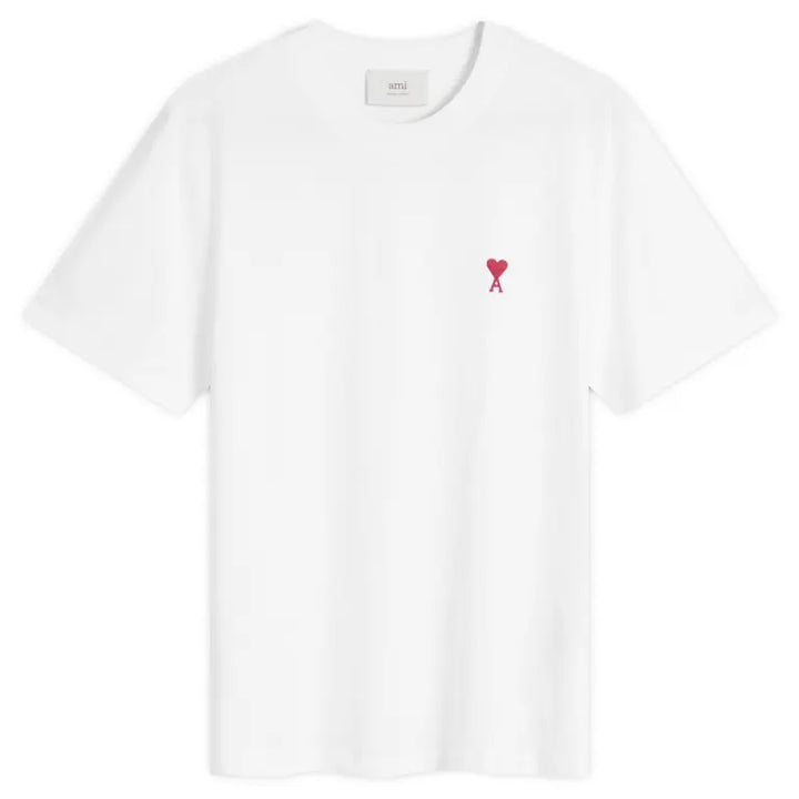 Ami Paris T Shirt Ami De Coeur White