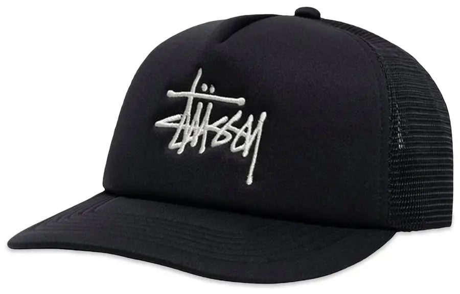 Stussy Cap Big Trucker Snapback Black
