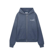 SIARR Sun Fade Zip Up Hoodie Blue