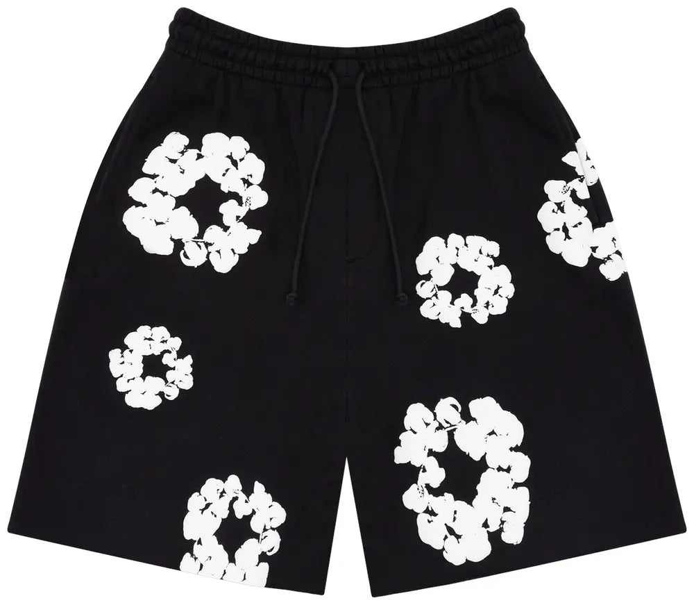 Denim Tears Shorts Cotton Wreath Black