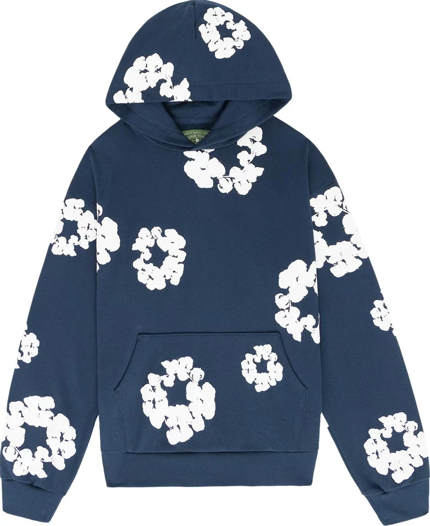 Denim Tears Hoodie Cotton Wreath Navy