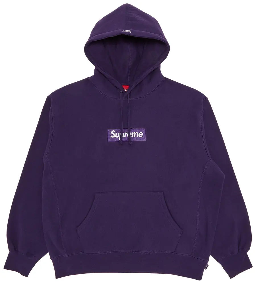 Supreme Hoodie Box Logo Dark Puple (FW23)