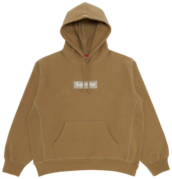 Supreme Hoodie Box Logo Dark Sand (FW23)