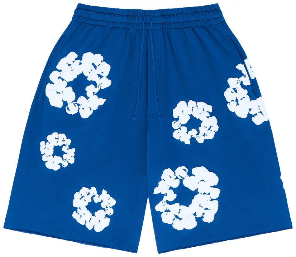 Denim Tears Shorts Cotton Wreath Royal Blue