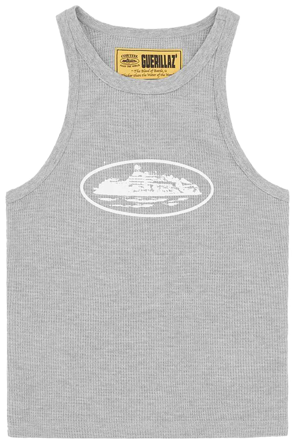 Corteiz Tank Top Alcatraz Grey & White