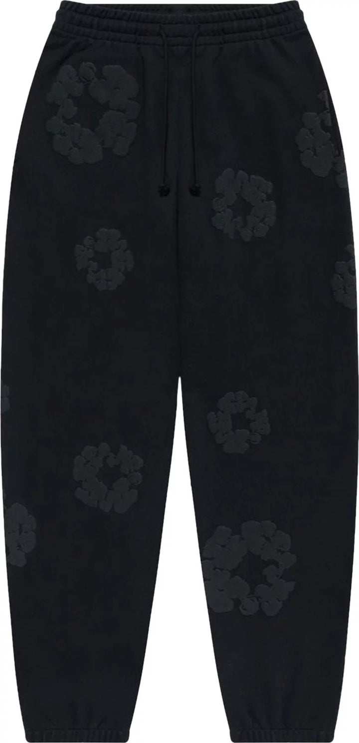 Denim Tears Sweatpants Cotton Wreath Black Monochrome