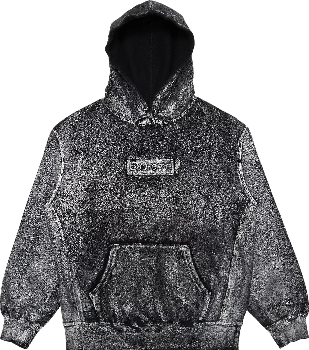 Supreme Hoodie MM6 Maison Margiela Foil Box Logo Black