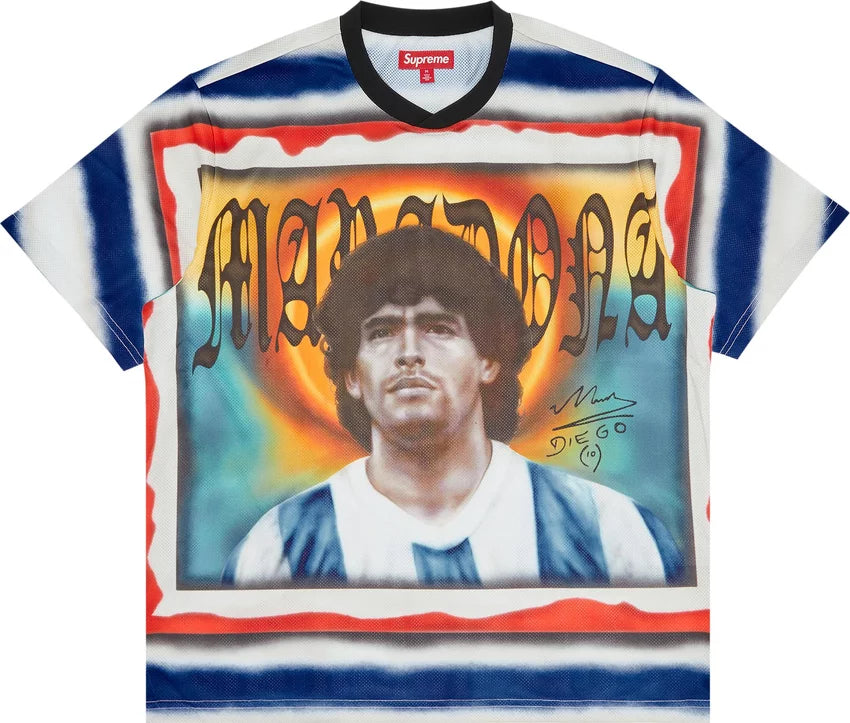 Supreme T Shirt Jersey Maradona