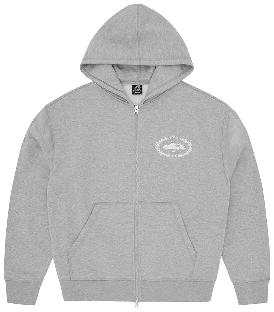 Corteiz Hoodie Zip Up Superior Heather Grey