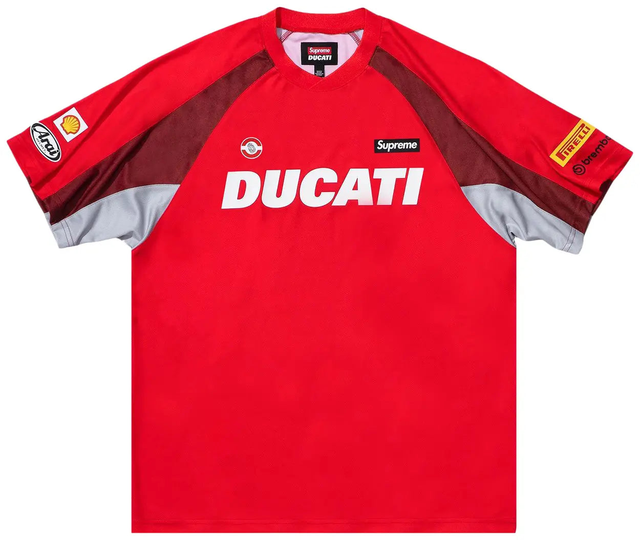 Supreme x Ducati T Shirt Soccer Jersey Red