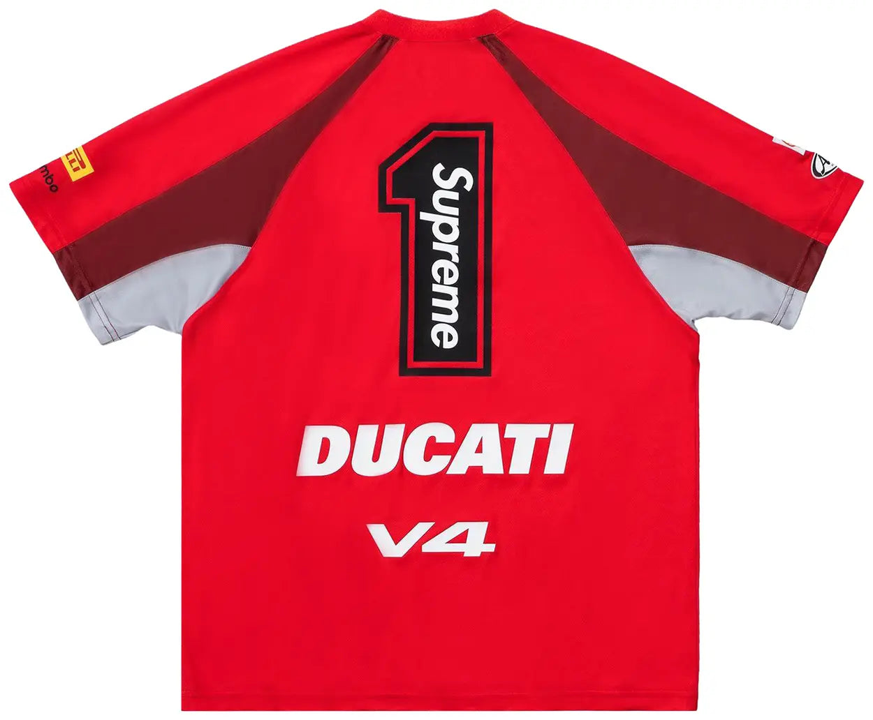 Supreme x Ducati T Shirt Soccer Jersey Red