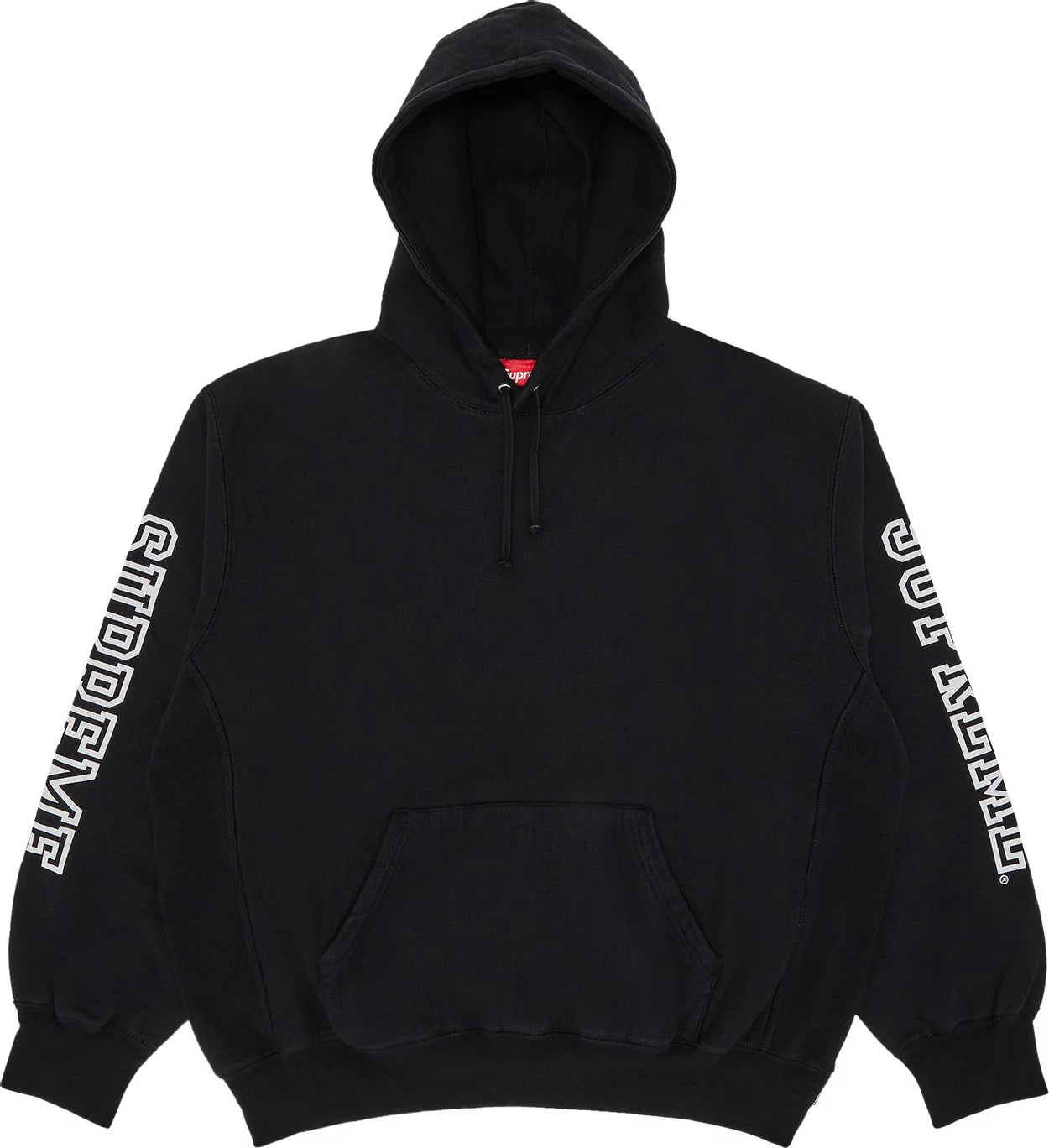 Supreme Hoodie Collegiate Sleeve Black (FW24)