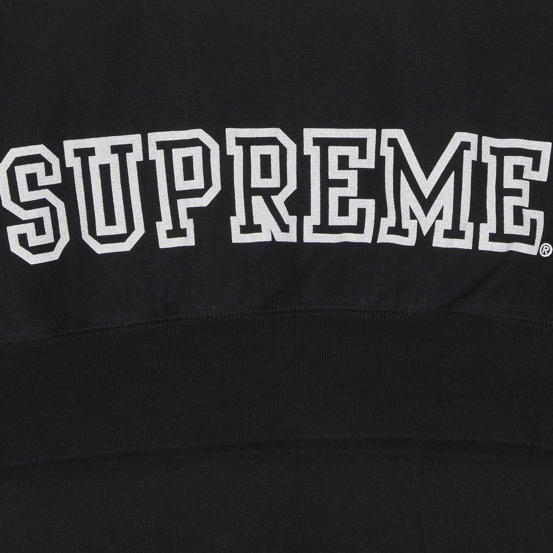 Supreme Hoodie Collegiate Sleeve Black (FW24)