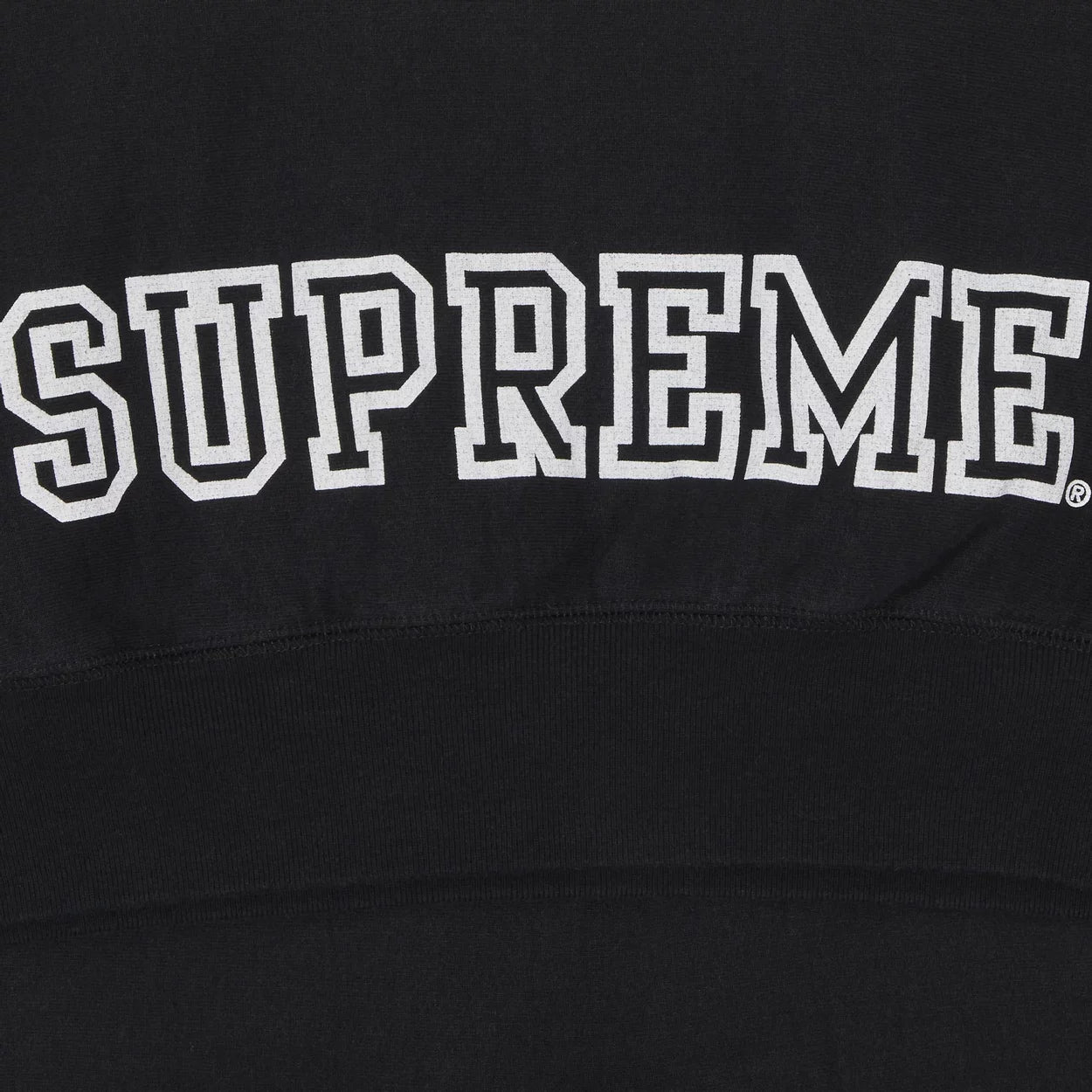 Supreme Hoodie Collegiate Sleeve Black (FW24)