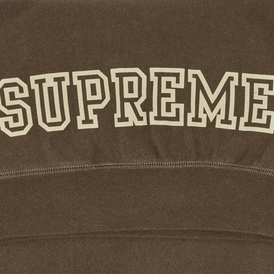 Supreme Hoodie Collegiate Sleeve Olive Brown (FW24)