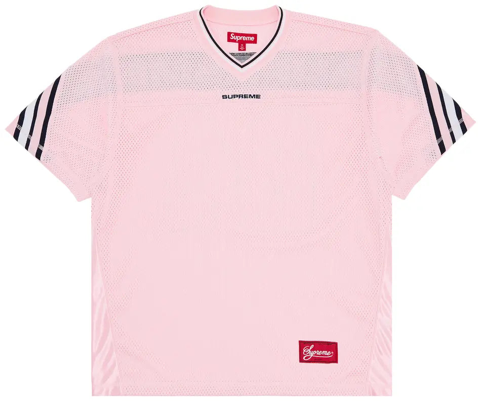 Supreme Football Jersey Jacquard Rib Pink
