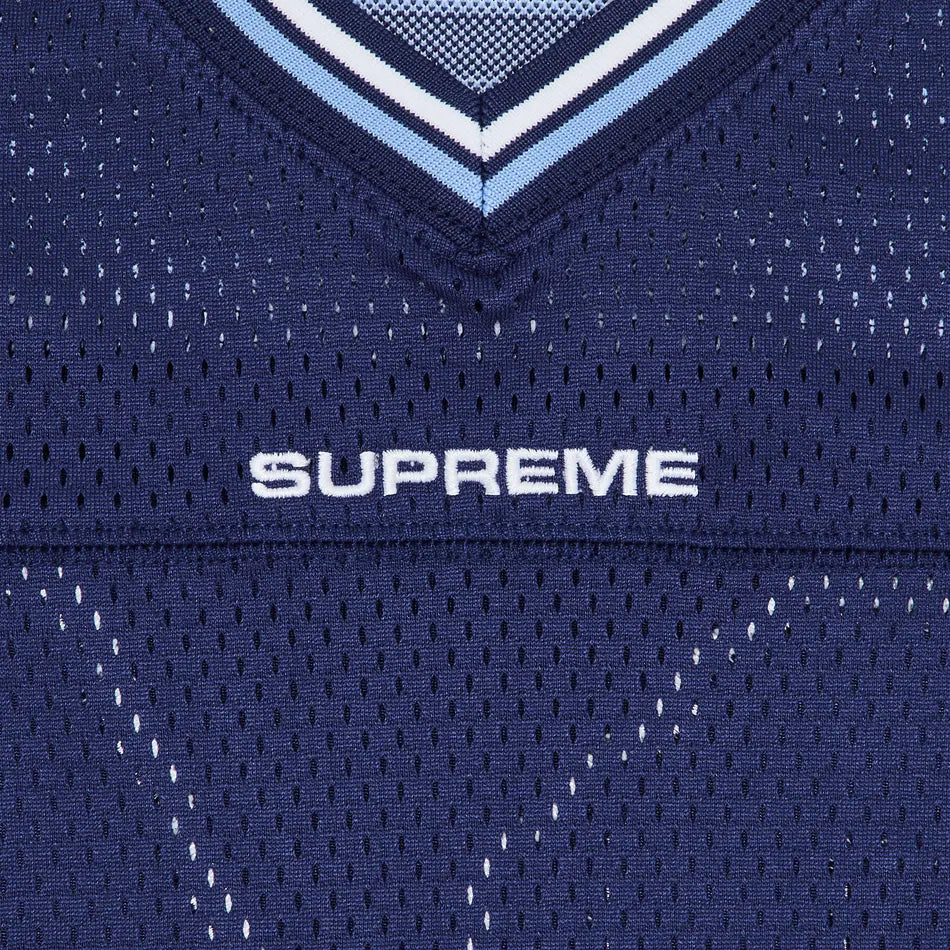 Supreme Football Jersey Jacquard Rib Navy