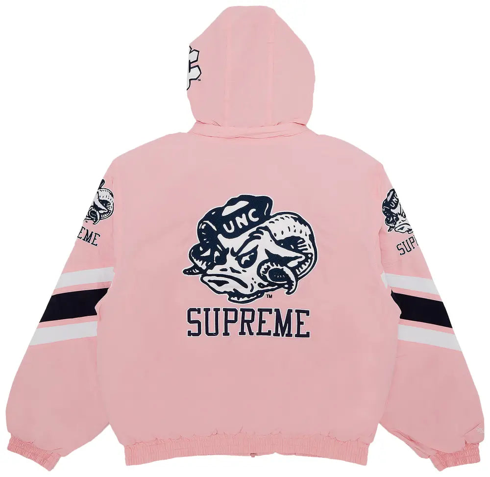 Supreme Jacket x Mitchell Ness Ncaa Pink