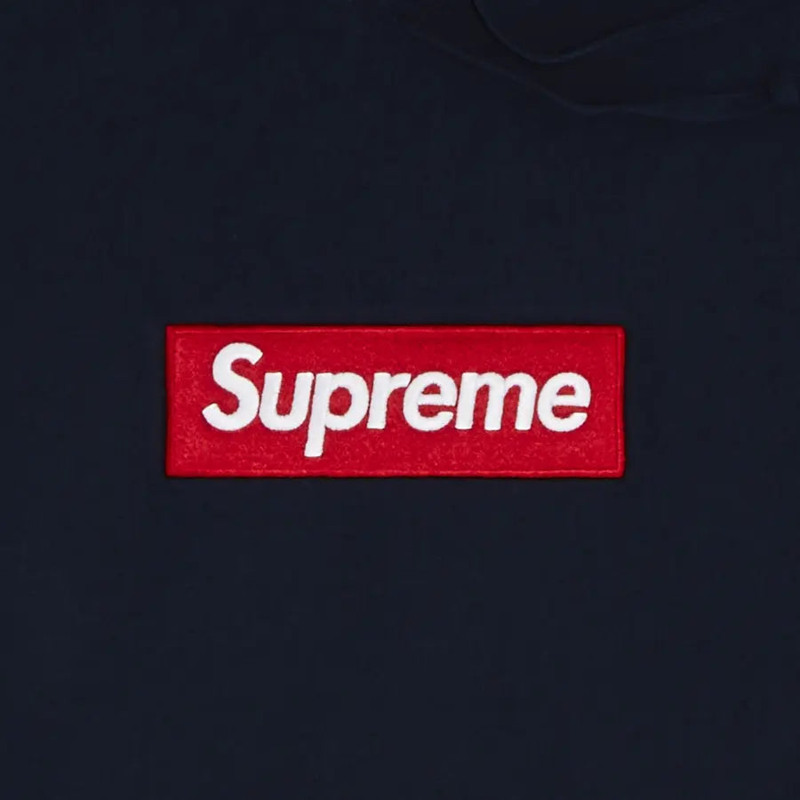 Supreme Hoodie Box Logo Navy (FW24)