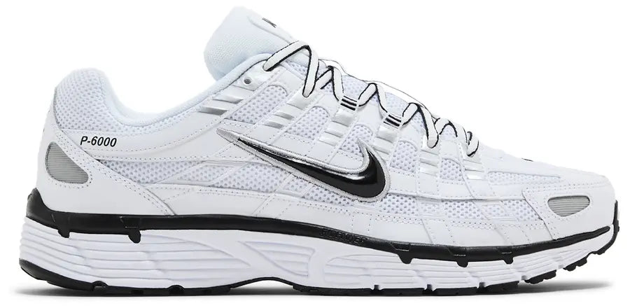 Nike P-6000 White Metallic Sliver Black