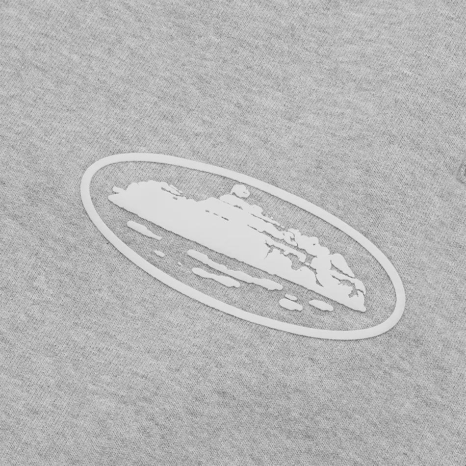 Corteiz Sweatpants Island Puff Print Heather Grey
