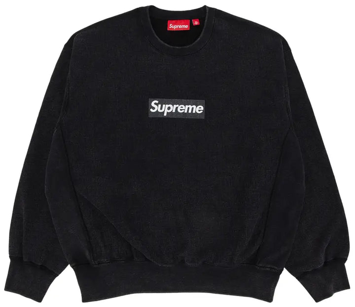 Supreme Washed Box Logo Sweatshirt Black (SS25)