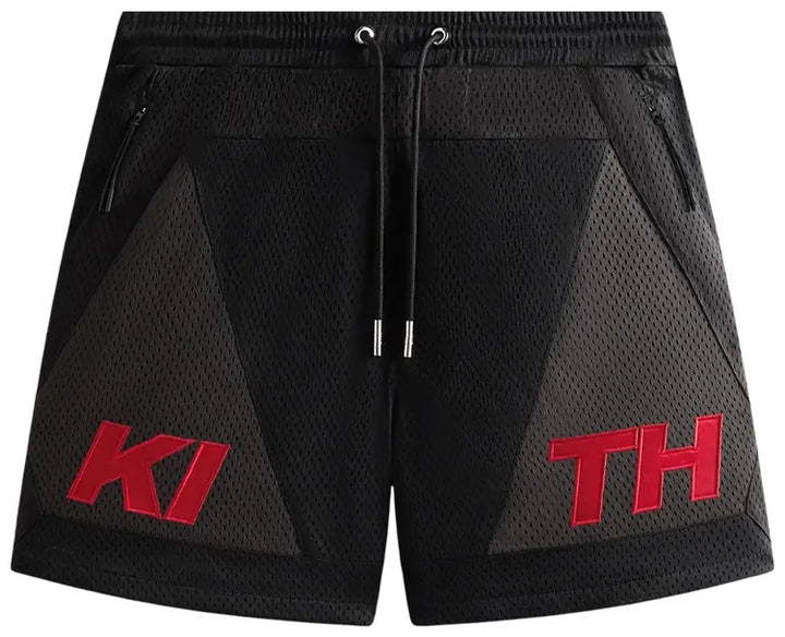 Kith Mesh Turbo Shorts Black/Red SS25