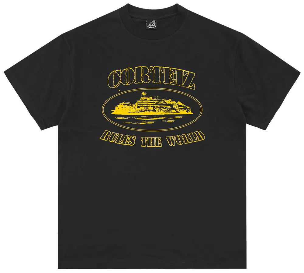 Corteiz T Shirt Alcatraz Black/Yellow