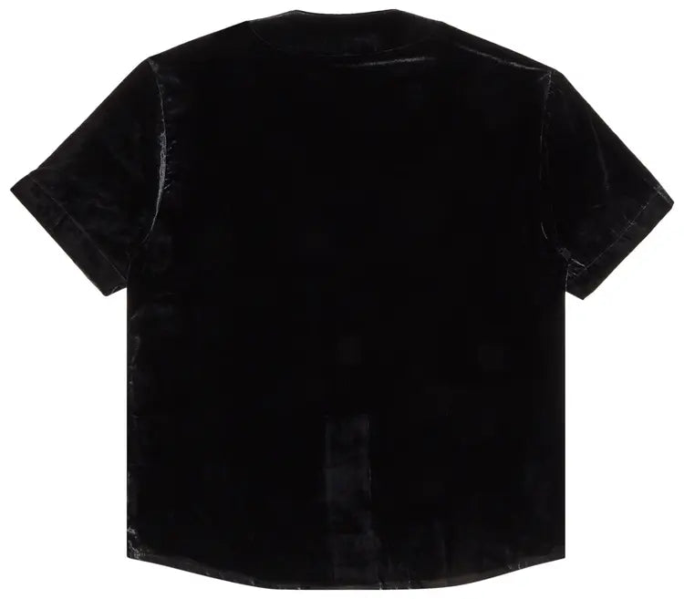 Supreme Velvet Baseball Jersey black M Supreme Velvet